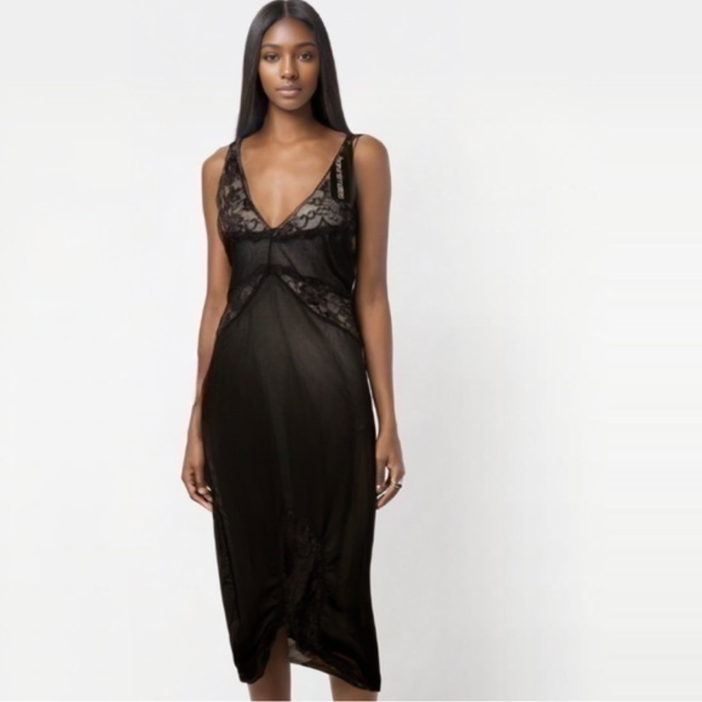 Urban Intimates Peek-a-boo Sheer Nightgown Chemise NEW with tags